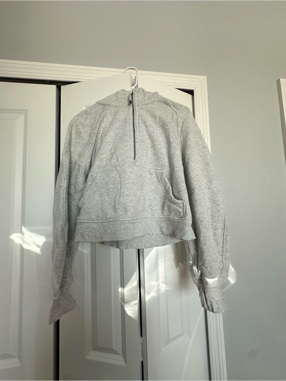 Lululemon Oversized 1/2 Zip hoodie Light Gray Heather M/L